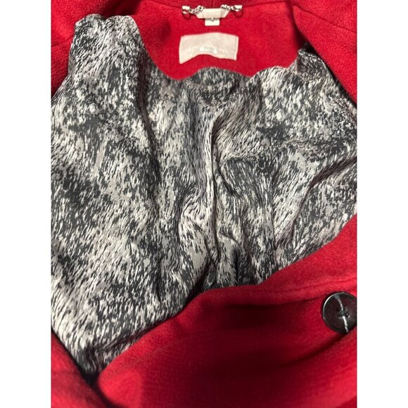 Soia & Kyo - Jenna Slim-Fit Wool Coat in Crimson Size L - Picture 10 of 13